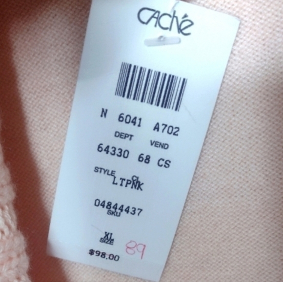 Vintage 90s Caché Sweater XL Longline Body Skimming Date Night Knitwear - Picture 7 of 7